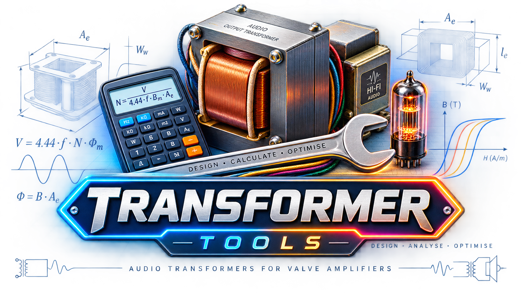 Transformer Tools — audio transformer, valve, calculator and engineering artwork